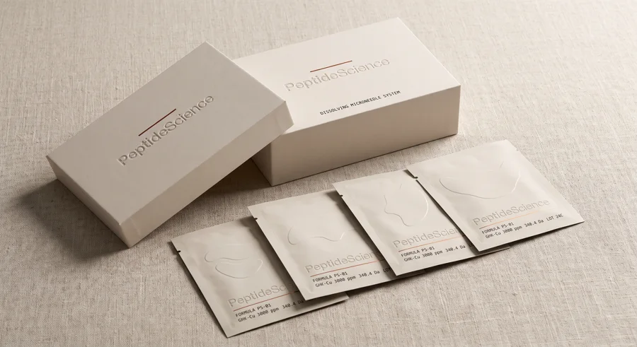 PeptideScience FORMULA PS-01 Peptide Wrinkle Activator — GHK-Cu dissolving microneedle patch, bone pack
